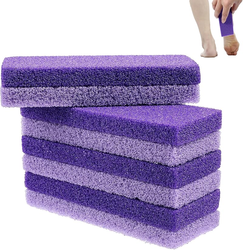 Lusofie 4pcs Purple Pumice Stone Foot Callus Remover Double Sided Scrub