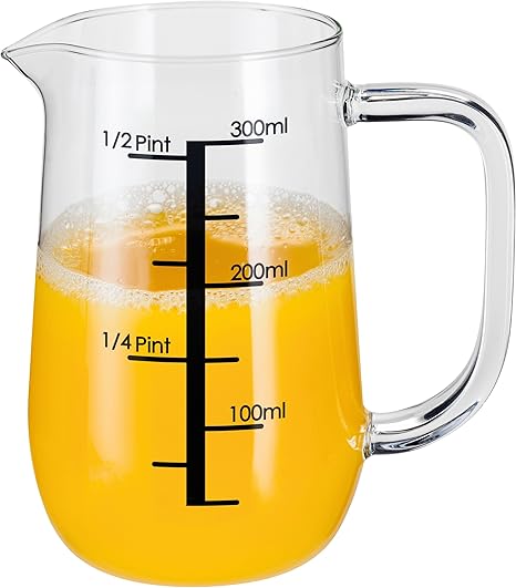 DimyFew Konischer Messbecher Glas 500ml - Kaffeebecher Mit Skala