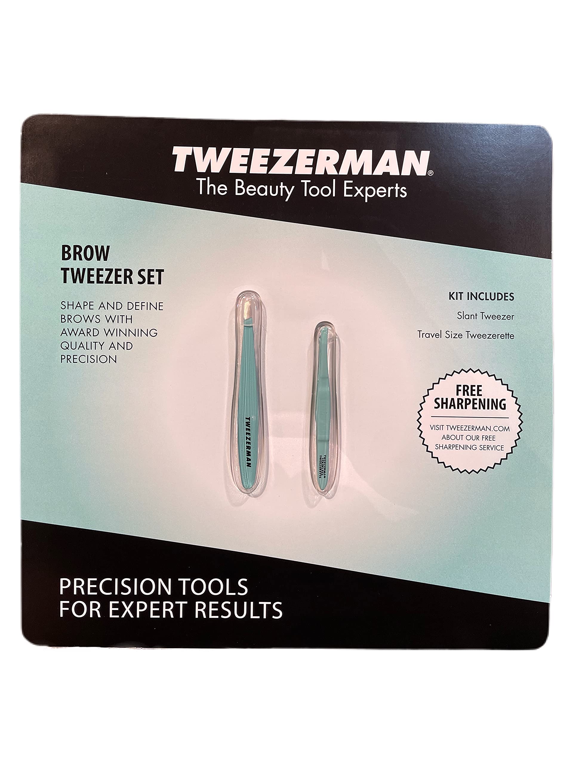 Tweezerman Brow Tweezer Set, Travel Size Tweezerette