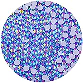 4500 Pcs SS6 2mm Flatback Rhinestones for Nails Art Crafts Glitter Round Gems AB Crystals DIY Clothes Shoes （Sapphire AB）