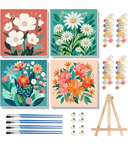 Schilderen Op Nummer Op Frame –Bootje aan het meer – 40x50 cm-incl. verf en
