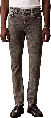 Uomo Jeans Slim Oyster Grey Gamba Affusolata, Grigio (Oyster Grey), 30W/34L