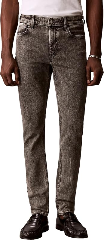 Uomo Jeans Slim Oyster Grey Gamba Affusolata, Grigio (Oyster Grey), 30W/34L