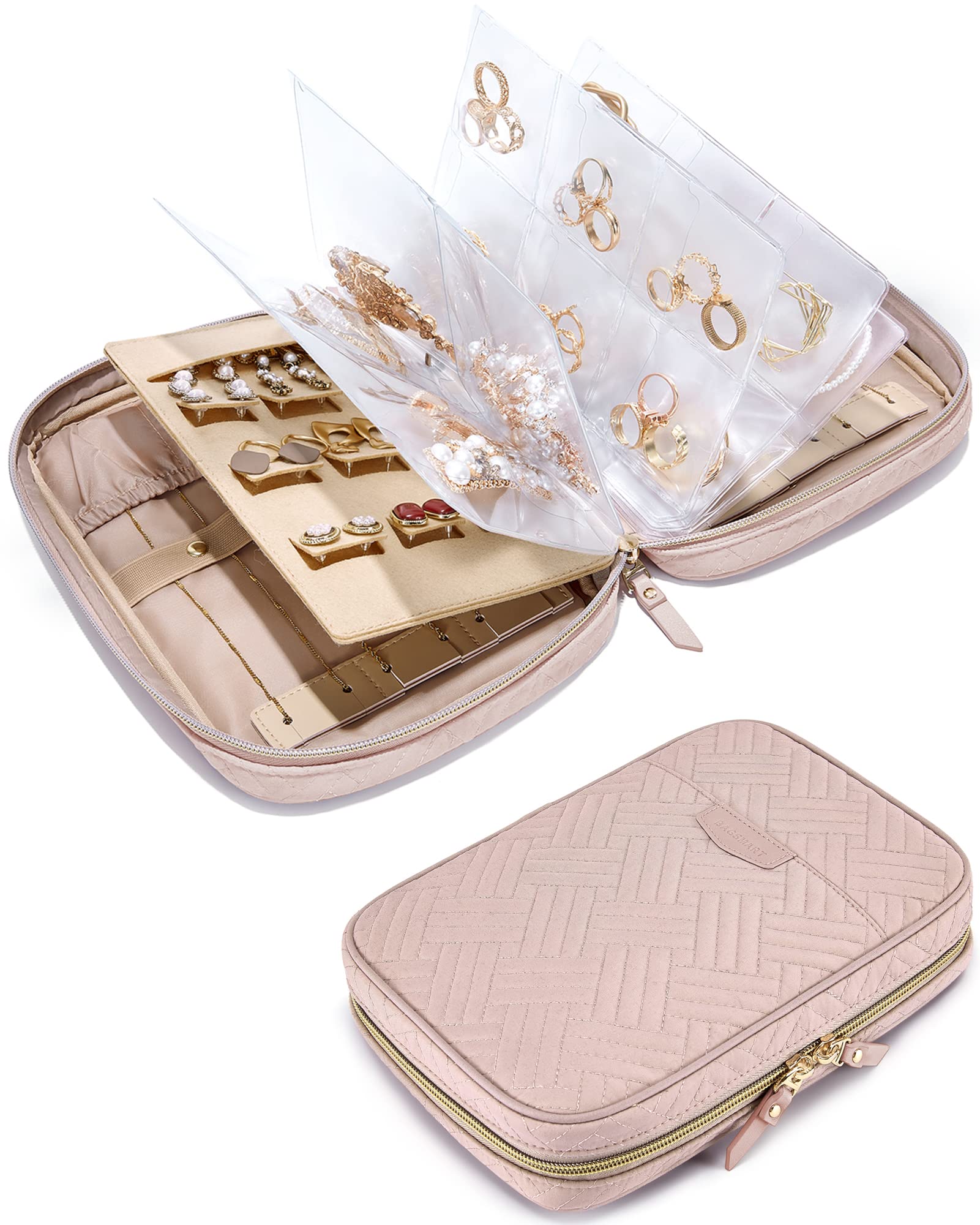 Zip Folder Jewelry Travel Organizer Case - Confetti