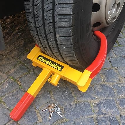 TierXXL Streetwize universal Radkralle Reifenkralle Parkkralle mit Sicherheitsschloss und 3 Schlüsseln (SWWL2)