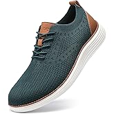VILOCY Men's Casual Dress Sneakers Lace-Up Oxfords Business Mesh Breathable Walking Shoes Tennis Comfortable