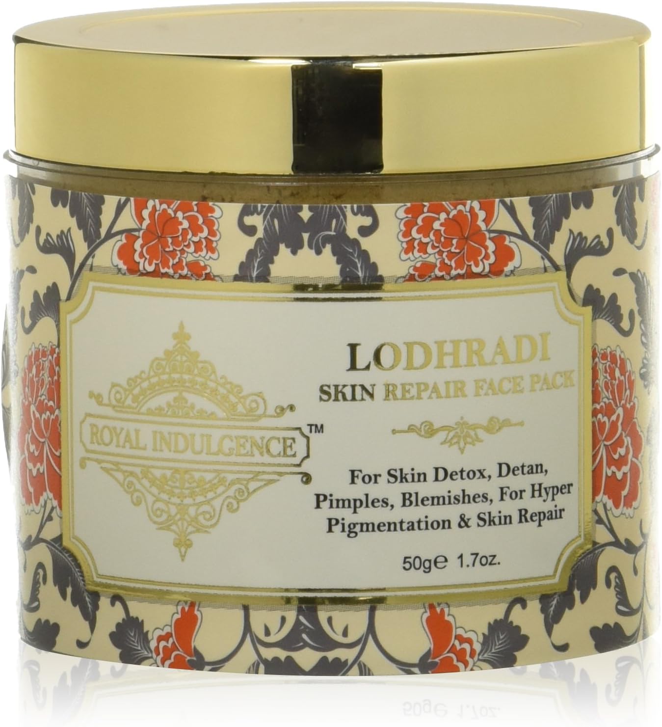 Royal Indulgence Lodhradi Face Mask Organic & Ayurvedic Beauty Solution For Flawless Skin (50 Gms)