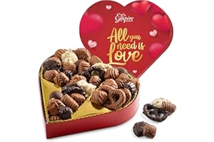 EMPIRE DELIGHTS Valentines Day Chocolate Gift Box - Valentines Chocolate Heart Box - 27 Assorted Gourmet Chocolates, Great Valentines Chocolate Gift For Him and Her