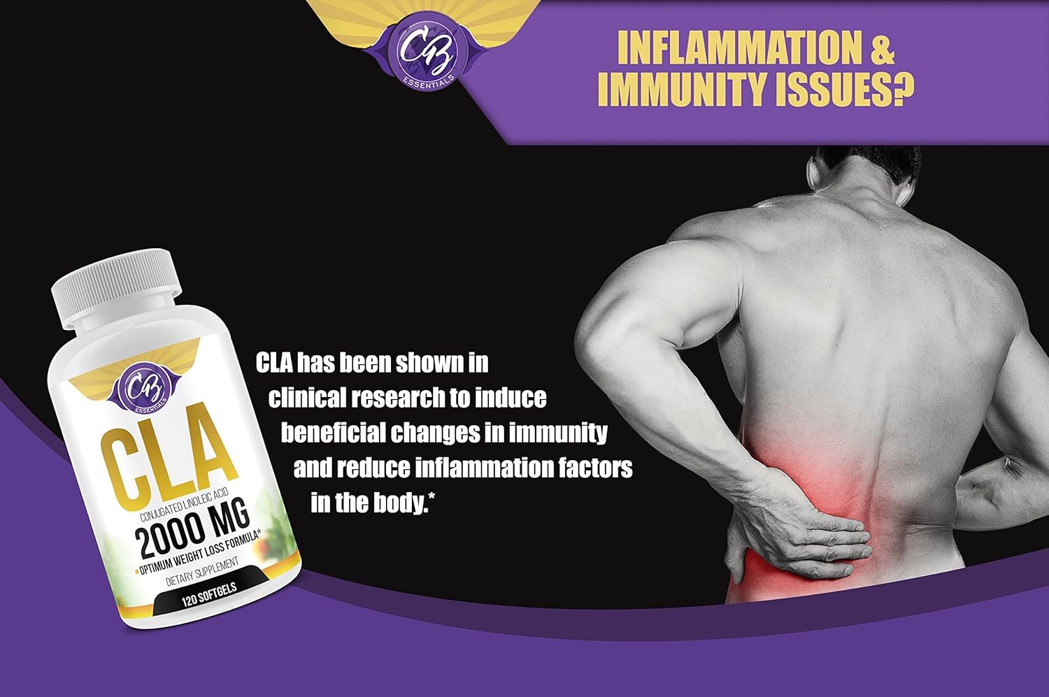 Optimum Dosage CLA 2000mg 120 Count Softgels Best Belly Fat Burner Weight Loss P eBay