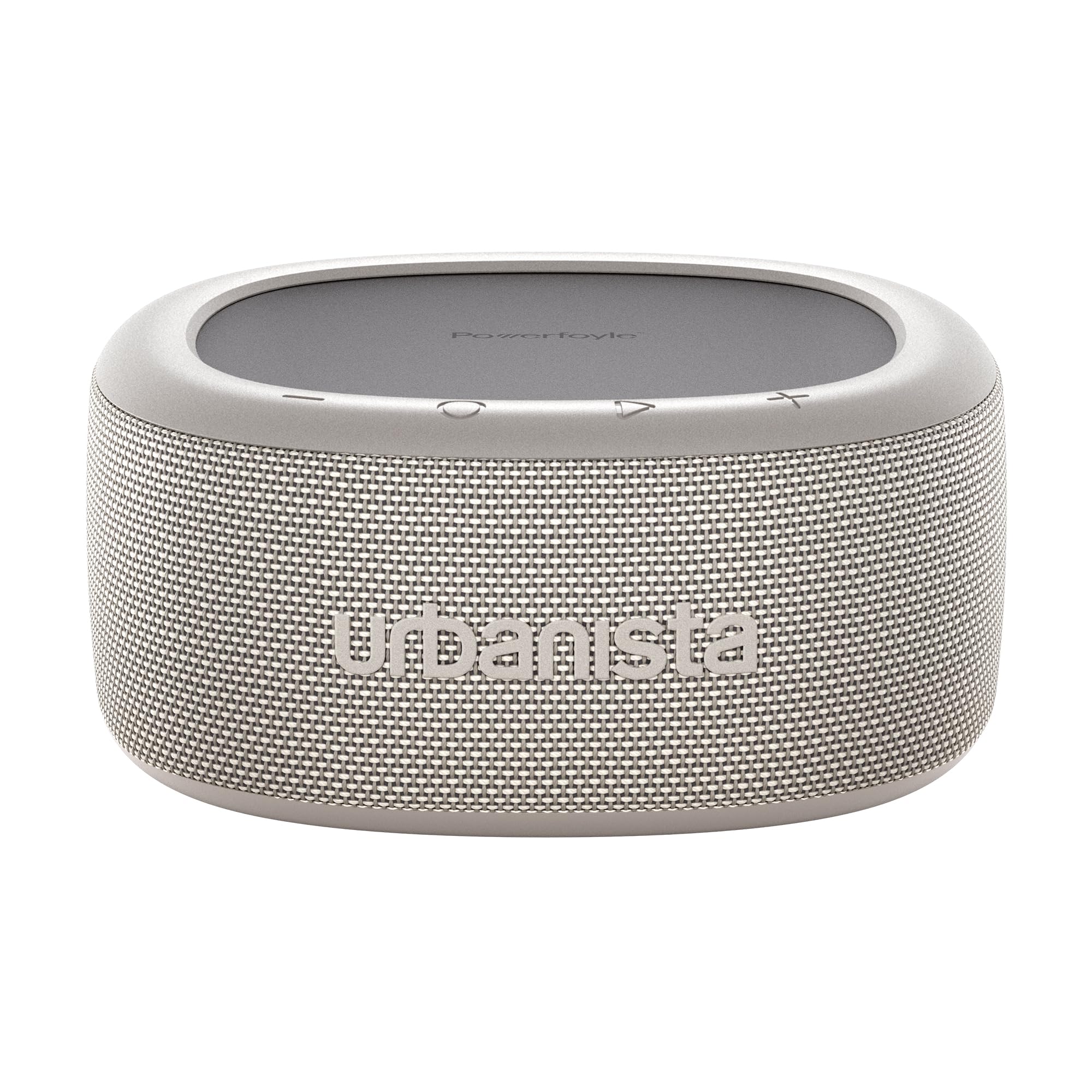 Urbanista Malibu Solar Bluetooth Speaker, 20W Wireless Portable Speaker, Up to 45H Playtime, IP67 Waterproof, Stereo Sound, Dual Pairing, Small Speakers for Travel, Outdoor & Indoor, Desert Grey