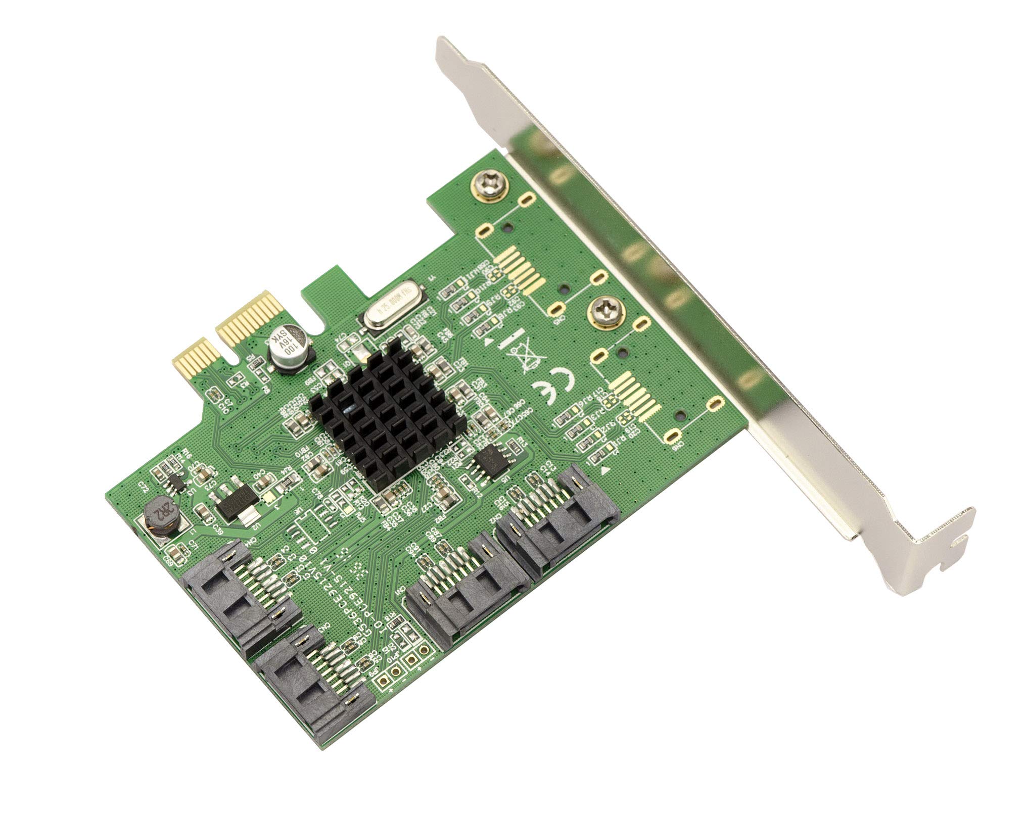 KALEA-INFORMATIQUE PCI Express PCIe x1 to 4 PORTS SATA 3 6G controller card with MARVELL 88SE9215 chipset.
