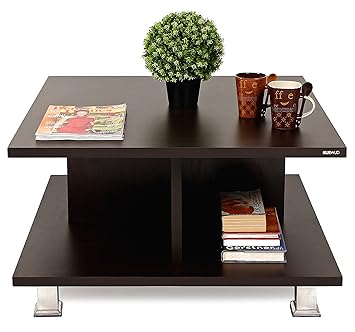 Bluewud Sydney CT-SY-W Coffee Table with Shelves (Wenge)