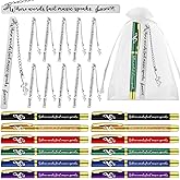 Sayglossy 15 Sets Music Gifts for Students Musical Ballpoint Pens Inspirational Metal Bookmarks with Bags Bulk for Musician Music Lover Teacher Student Party Favor