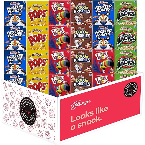 MINI CEREAL BOXES VARIETY PACK – SINGLE SERVE BREAKFAST CEREAL ASSORTMENT – CARE PACKAGE GIFT BOX (25 COUNT)
