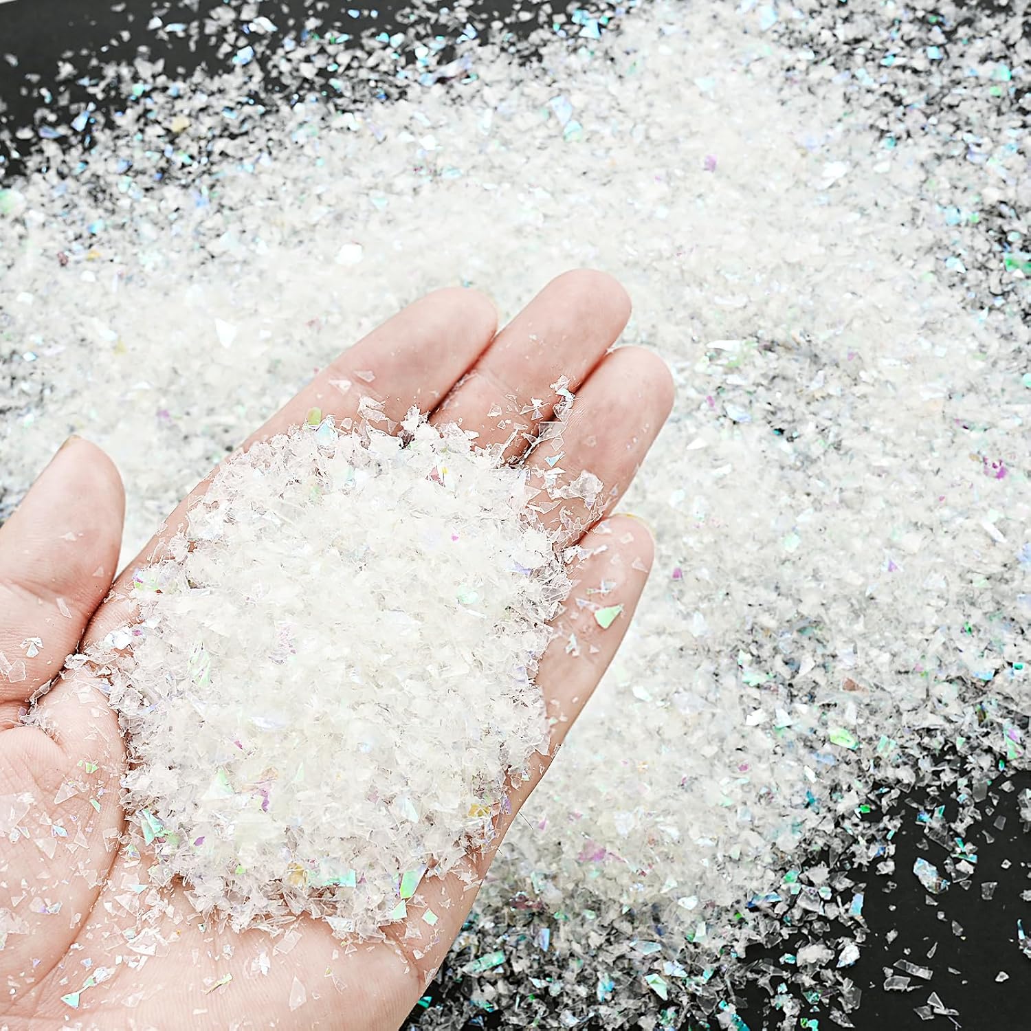 Artificial Snow - Christmas Twinkles Snow Fake Snow Decoration Artificial Flake Fake Snow Powder Filler Xmas Snow Decoration 7.05 Ounce Craft Sparkling Snow for Christmas Party Decoration Supplies (Colorful 7.05ounce)