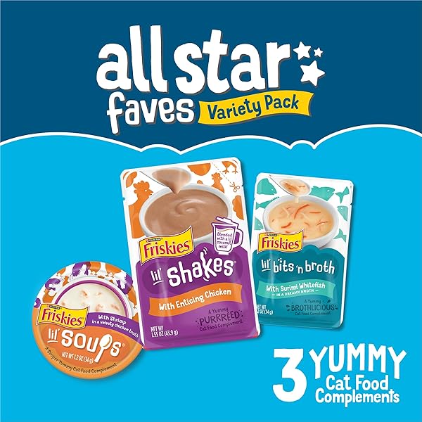 PURINA FRISKIES ALL-STAR FAVES WET CAT FOOD COMPLEMENTS VARIETY PACK – 8 CT. BOX