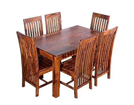 Ringabell Diet Six Seater Solid Wood Dining Table (Teak Finish)