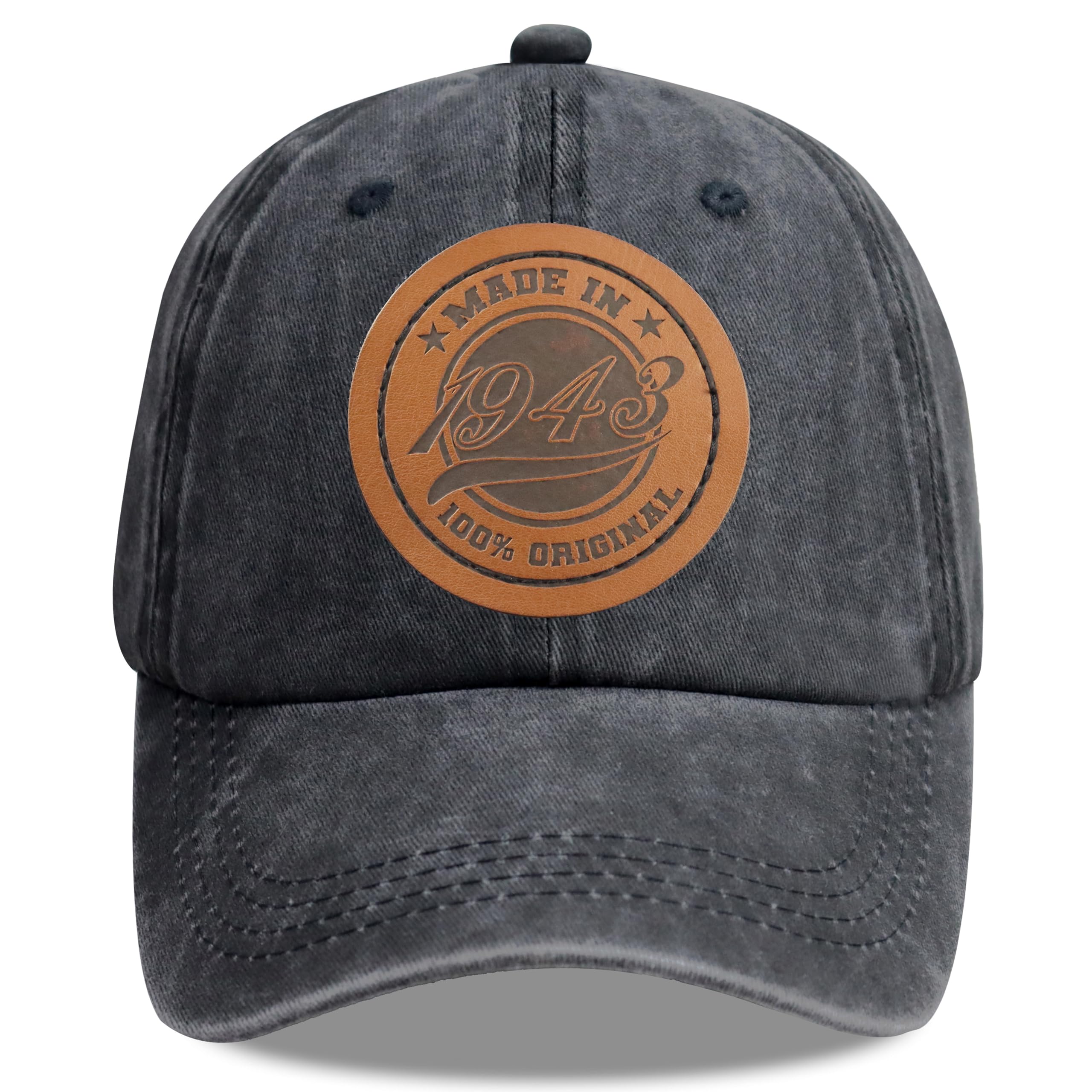 Photo 1 of 82th Birthday Decorations, Made in 1943 100 Percent Original Hats for Men Women, 82 Year Old Limited Edition Baseball Cap Retirement Gifts Mom Dad