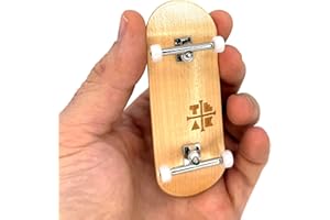 Teak Tuning 34mm Pro Fingerboard Complete - Fully Assembled with Pro Level Components - Pro Shaped Wooden Deck (34x97mm), UltraSpin Bearing Wheels, Prodigy Gen2 Trucks - Silver Heels
