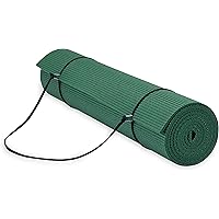 Gaiam Essentials Premium Yoga Mat with Yoga Mat Carrier Sling (72"L x 24"W x 1/4 Inch Thick)