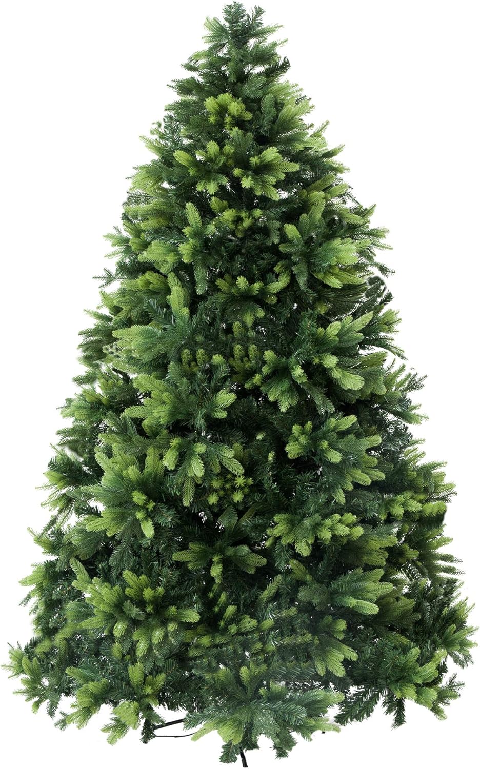 Christmas Artificial Tree, 8ft PVC&PE Artificial Christmas Tree with Solid Metal Legs and 1700 Real Branch Tips, Perfect Christmas Decor