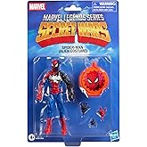 Marvel Legends Series Secret Wars Spider-Man (Alien Costume), Retro Comics Collectible 6 Inch Action Figure with Lenticular Shield