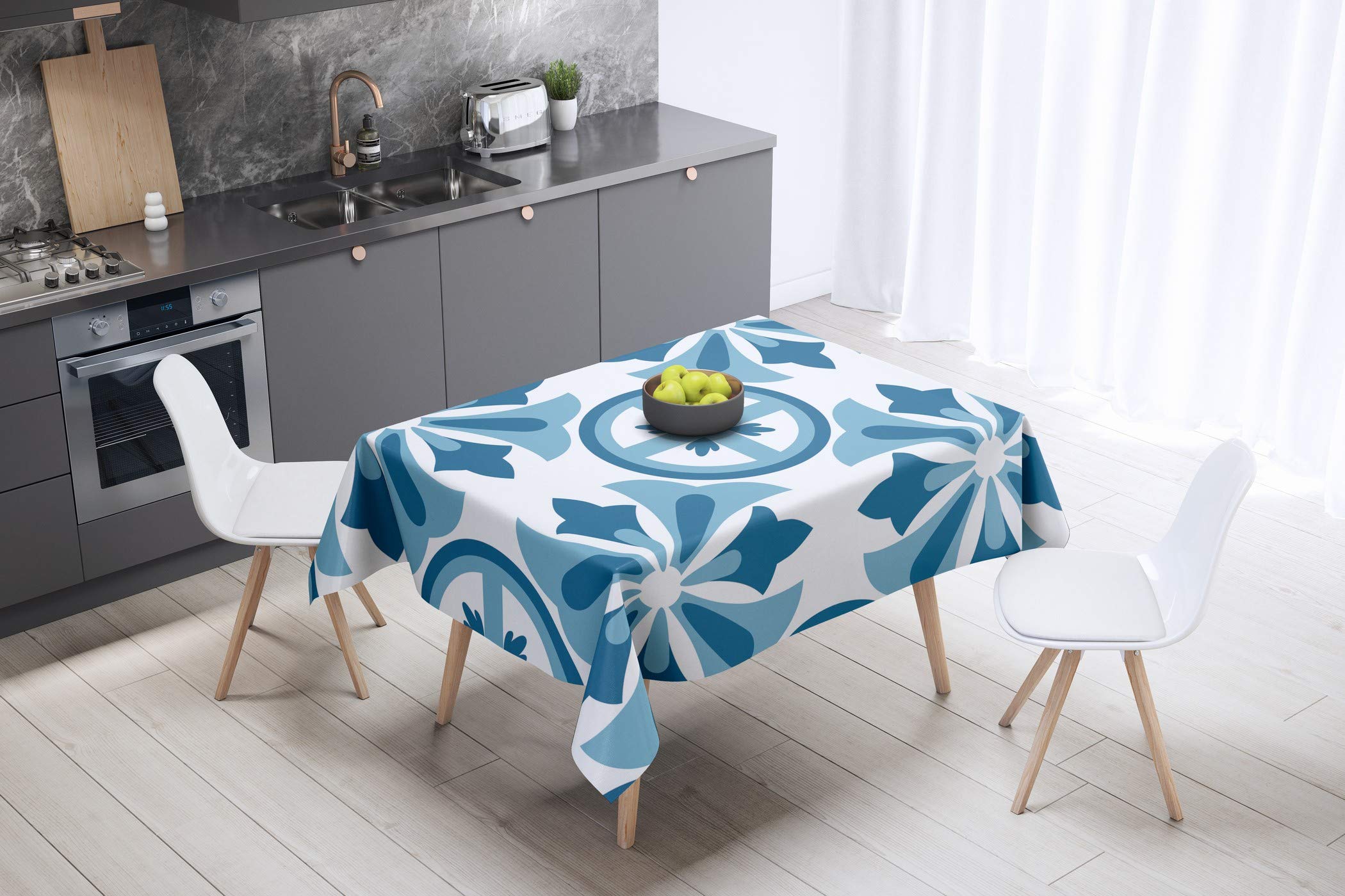 Bonamaison Kitchen Decoration, Tablecloth, 140cm x 140cm - Designed and Manufactured in Turkey
