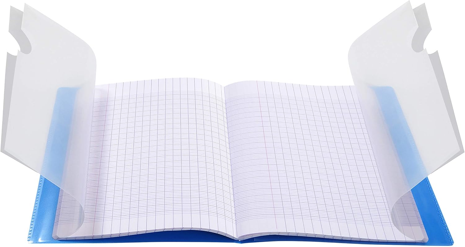 Clairefontaine 984450AMZC Koverbook Polypropylene Cover 48 Pages 24 x 32 cm Large Squares, Pack of 5 (Blue, Green, Red - Image 4