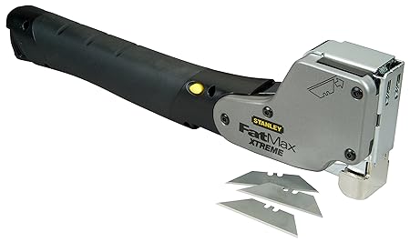Stanley FatMax Hammertacker (Befestigen und Beschneiden in einem Werkzeug, mit AntiJam, ergonomischer Handgriff) PHT350