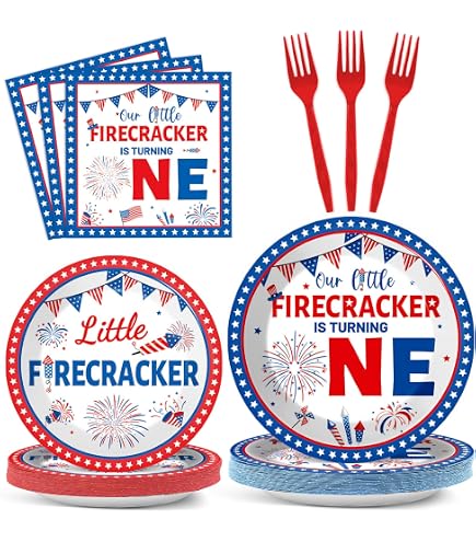 Little Firecracker Cake Topper For 1st Birthday & 4th Of July Parties | Handmade Patriotic Decor For Gender Reveal & Baby Showers - View #7