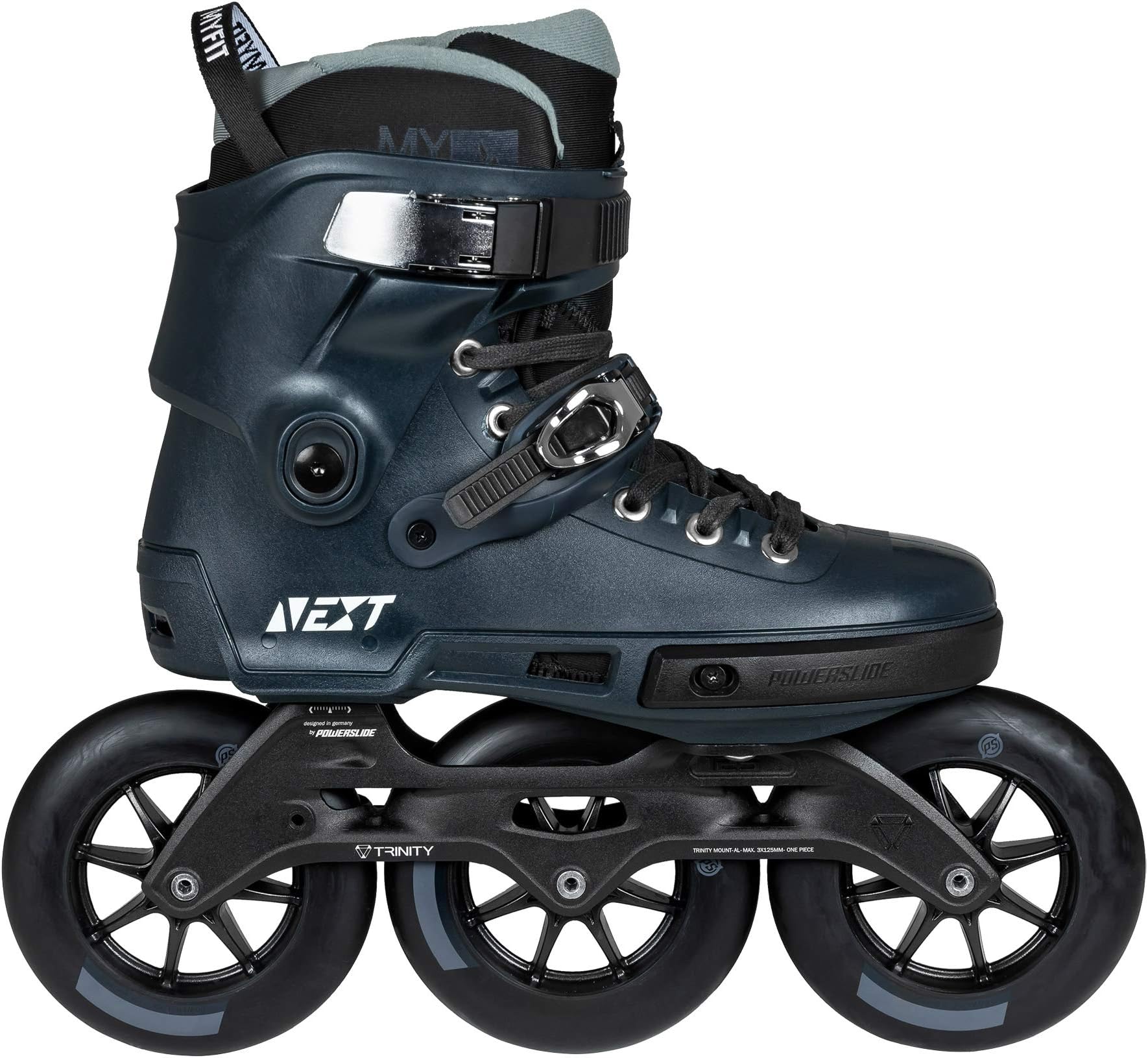NEXT Powerslide Navy 125mm 3 Wheel Inline Skates - Fitness Superskate