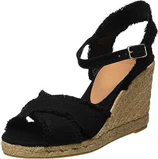 platform espadrille sandals black
