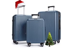 LIGHT FLIGHT Luggage Sets, Durable Hard Shell 3 Piece Set Suitcase with Spinner Wheels, Hardside Lightweight Luggage set with TSA Lock, Large Travel Luggage Set (20" 24" 28"), Royal Blue