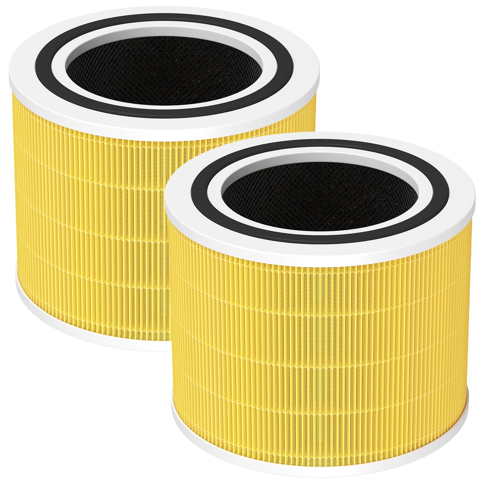Photo 1 of 2 Pack Core 200S Replacement Filter Compatible with LEVOIT Core 200S/ Core 200S-P Air Purifier, 3-in-1 Activated Carbon HEPA Pet Care Filter, Yellow