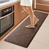 Kitchen Mat Cushioned Anti-Fatigue Comfort Standing Mat Rug for Home,Office | Waterproof Non-Slip Ergonomic Comfort Rug for Sink,Laundry,Desk 17.3" x 60", Brown