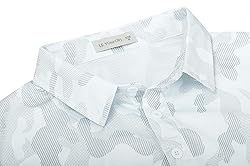 LE VONFORT Mens Camouflage Performance Golf Polo