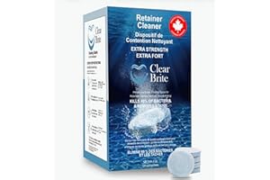 Proudly Canadian ClearBrite Naturals Retainer Cleaner Tablets, 120 Tablets (4 Month Supply), Extra Strength for Retainers, Al