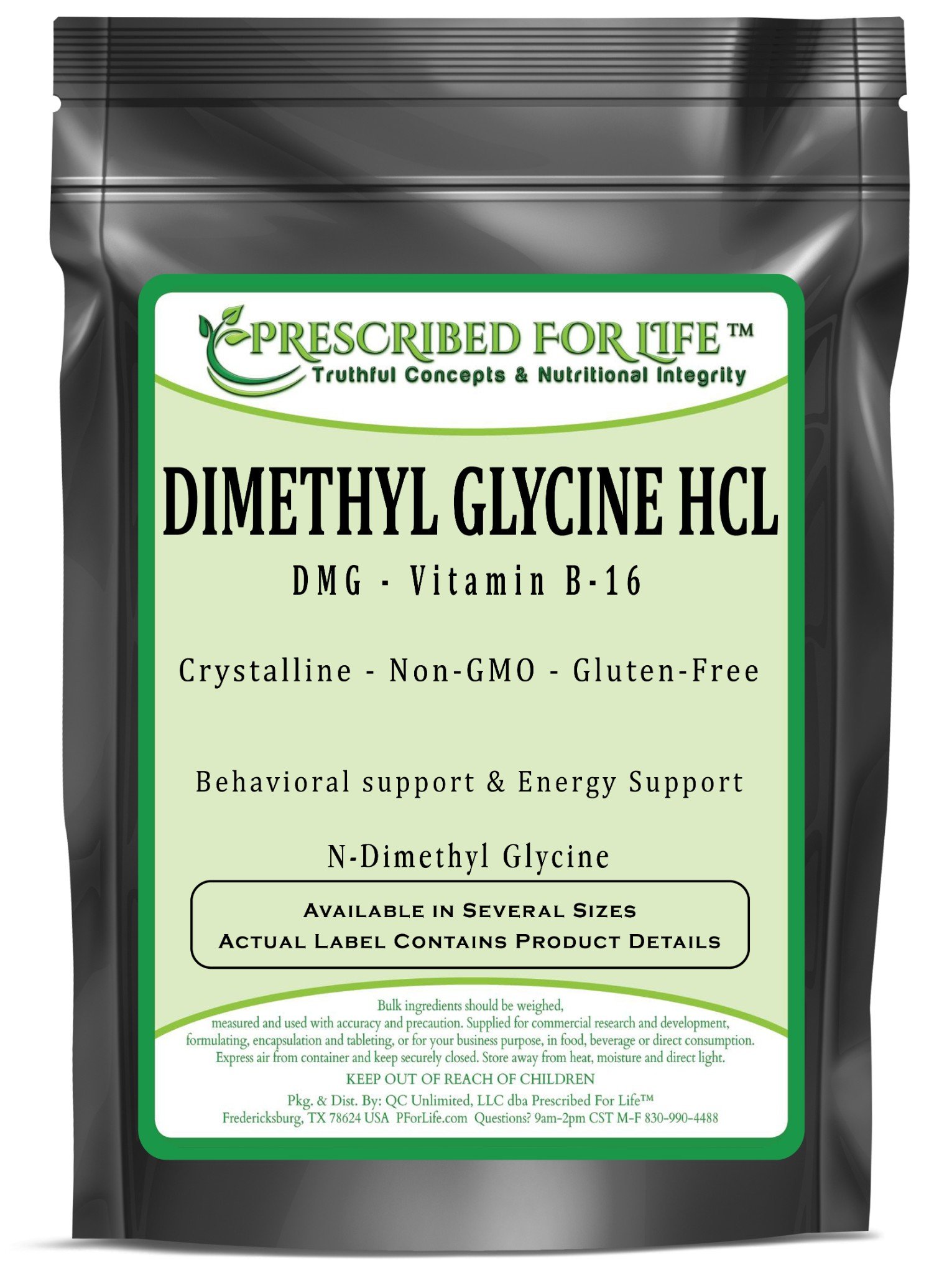 Prescribed for Life Dimethyl Glycine HCL - DMG - Vitamin B16 Powder, 25 kg