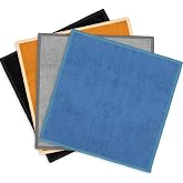 4 Pcs Bowling Shammy Pad Ball Rag Polishing Cloth, Multicolor, Square | 10 x 10 Inch, Bowling Rag, Suede Bowling Towel, Wipe off Dirt Stain Removal, Machine Washable, Bowling Accessories