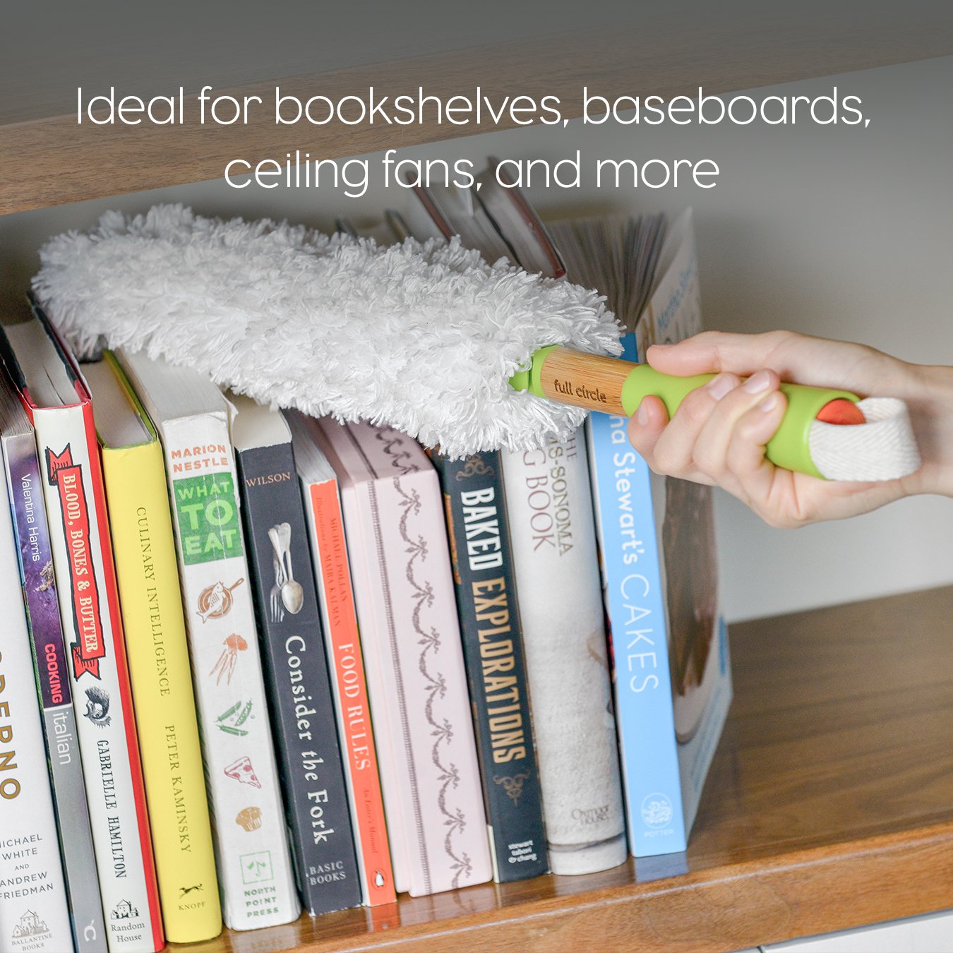 Full Circle Dust Whisperer Washable Microfiber Duster, Green