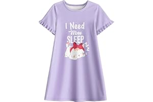 LQSZ Girls Nightgowns Kids Nightdress 3-10 Years Toddler Pajamas Fantasy Princess Sleepwear Short Sleeves Nightie