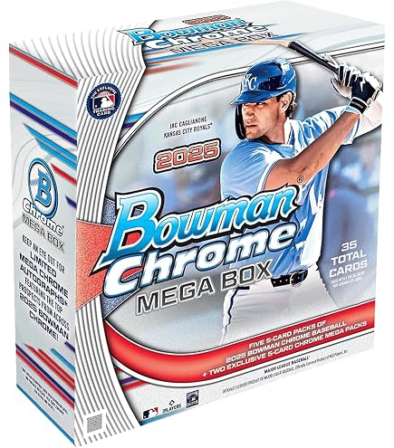 Amazon.com: 2025 Topps Chrome Baseball Sealed Mega Box (7 Packs