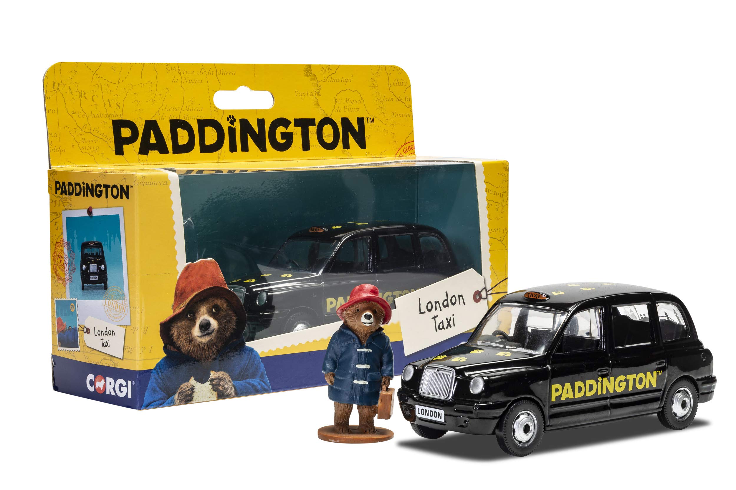 Corgi Diecast Model Cars - CC85925 London Taxi and Paddington Bear Figure - Men & Women Souvenir Gifts from UK - Small Die Cast Toy Car Models for Boys, Gift for Motor Enthusiasts