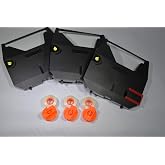 FJA Products Compatible Typewriter Ribbons &amp; Correction Tape Spools for Brother AX10, AX15, SX4000, GX6750 Typewriters. Includes 3 Black Typewriter Cassettes and 3 Lift Off Correction Spools