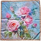 Yesangle 35" Head Scarf Large Square Scarf Like Cotton Hairscarf Fashion Scarves Bandana Night Sleeping Wraps for Women B01