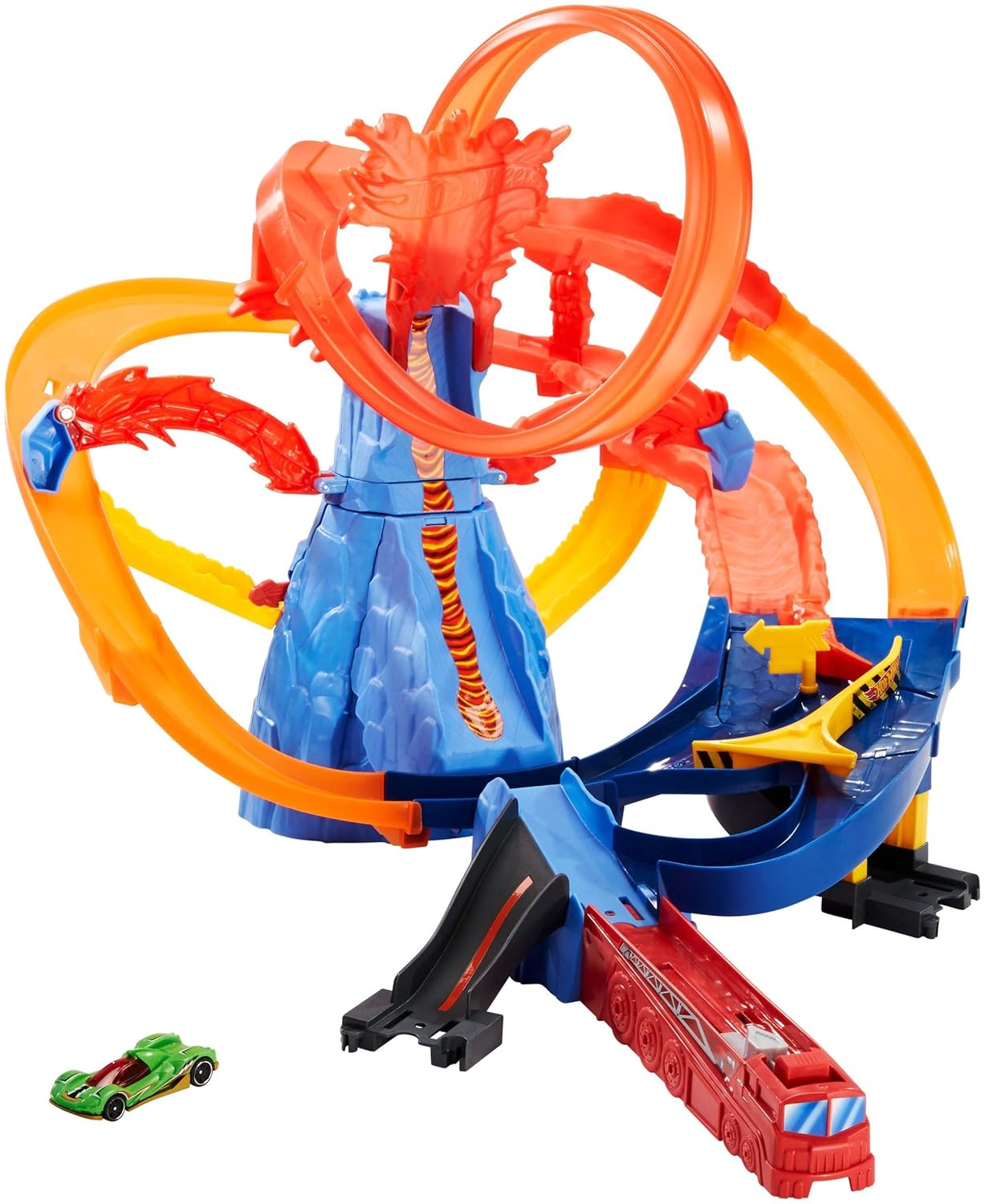 Hot Wheels FTD61 City Volcano Escape Connectable Play Set with Diecast
