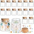 Patelai 24 Pack Small Glass Jars with Cork Stoppers Mini Potion Bottles Clear Empty Glass Bottles for DIY Art Crafts Message Decoration for Wedding Birthday Gifts Party Favors(50 ml/1.7 oz)