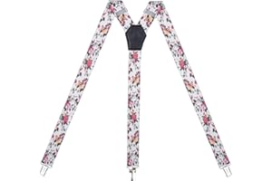 Suspenders Men - Stylish - Adjustable Solid Straight Clip by Action Ward