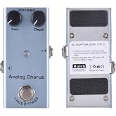 Analog Chorus Guitar Pedal (Light Blue) | Rate &amp; Depth Adjustable, True Bypass, 9V DC, 6.35mm I/O for Electric Guitar &amp; Bass, Ideal for Stage, Studio &amp; Home Practice