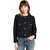 ba&sh Women's Meredith Jacket, Marine, Blue, 0